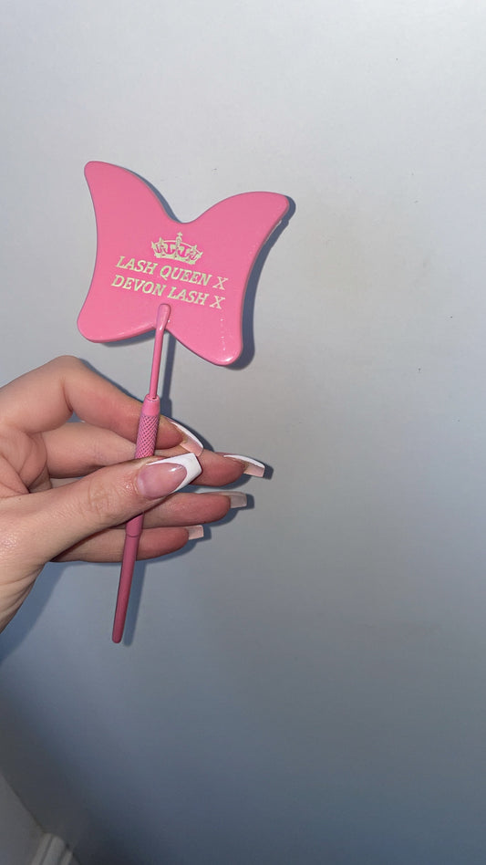 Pink butterfly mirror