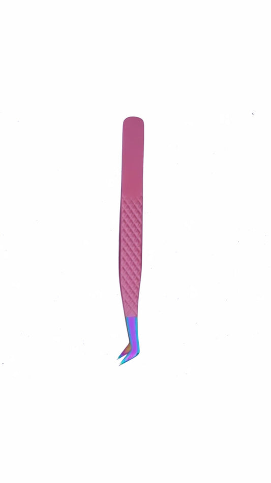 Fibre tip pink volume boot tweezer