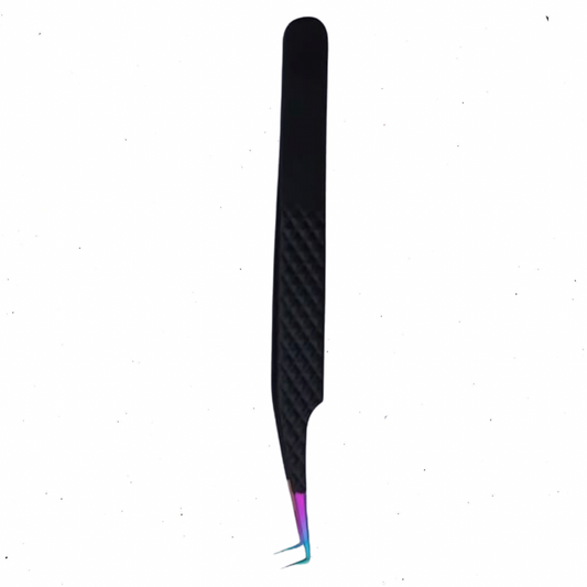 Matt black angled tweezer
