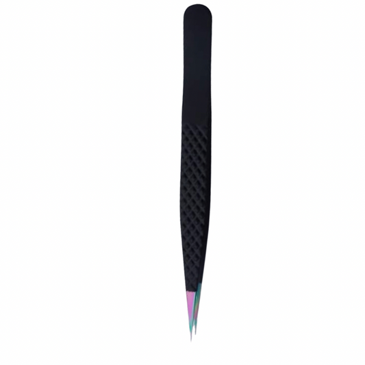 Matt black straight isolation tweezers